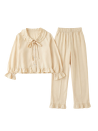 Cream Ruffle Co-ord Set