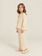 Cream Ruffle Co-ord Set