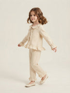 Cream Ruffle Blouse