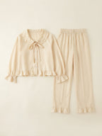 Cream Ruffle Co-ord Set