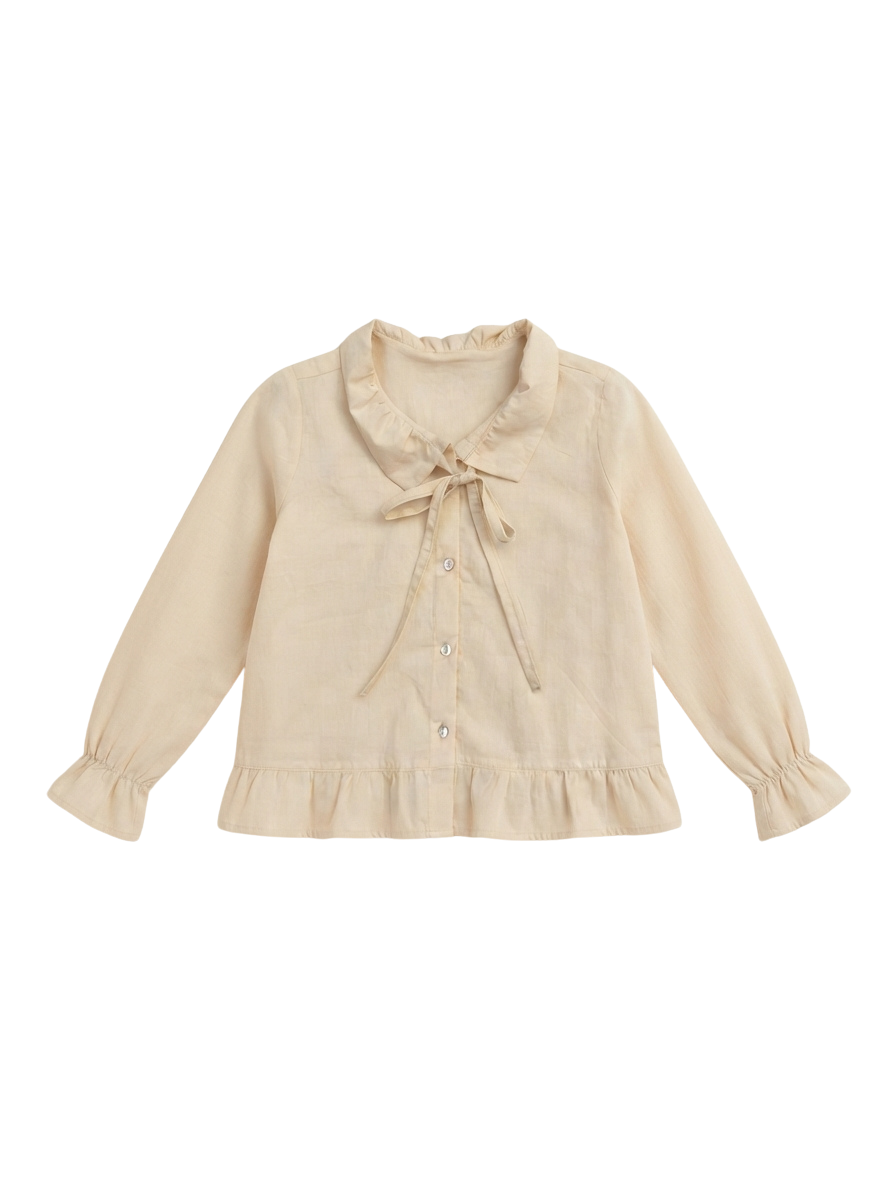 Cream Ruffle Blouse