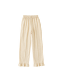Cream Ruffle Pants