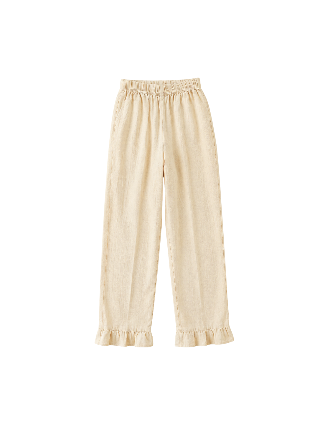 Cream Ruffle Pants